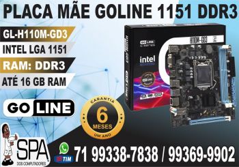 Placa me goline socket 1151 ddr3 gl-h110m-gd3 em salvador ba. Eletrnicos e celulares