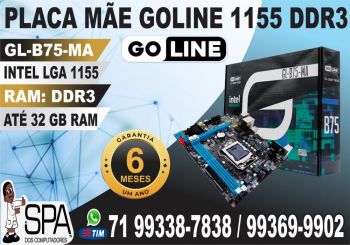 Placa me goline socket 1155 ddr3 gl-h110m-gd3 em salvador ba. Eletrnicos e celulares