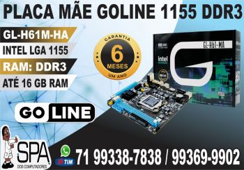 Placa me goline socket 1155 ddr3 gl-h61-ma em salvador ba. Eletrnicos e celulares