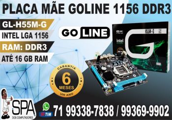 Placa me goline socket 1156 ddr3 gl-h55m-g em salvador ba. Eletrnicos e celulares