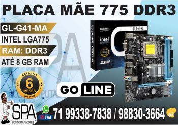 Placa me goline socket 775 ddr3 g41 gl-g41-ma em salvador ba. Eletrnicos e celulares