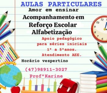 Aulas particulares professora karine. Guia de empresas e servios