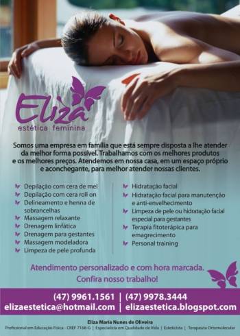 Eliza esttica feminina. Guia de empresas e servios