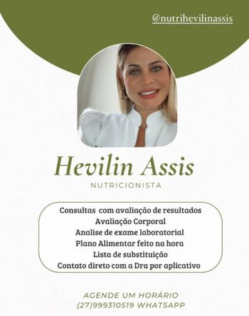 Hevilin assis nutricionista clnica e metablica, nutricionista esportiva e nutricionista funcional. Guia de empresas e servios