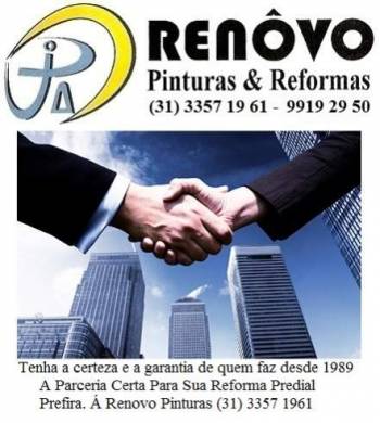 Renvo pinturas e reformas prediais 31 3357 19 61. Guia de empresas e servios