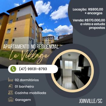 Apartamento para alugar  no Parque Guarani - Joinville, SC. Imveis